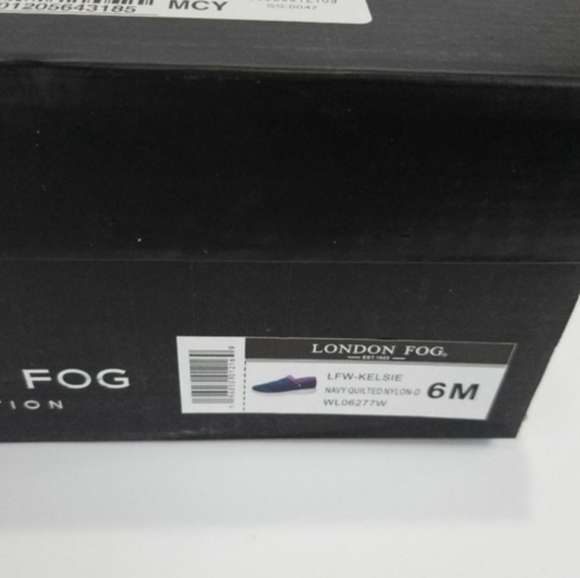 London Fog Kelsie Quilted Slip-on Sneakers Navy 6 - Picture 6 of 6